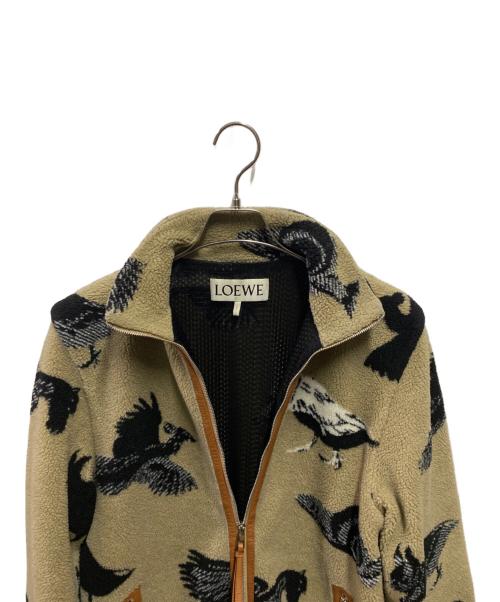 LOEWE（ロエベ）LOEWE (ロエベ) アニマル柄フリースジャケット ベージュ サイズ:Ｍの古着・服飾アイテム