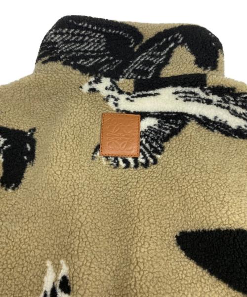 LOEWE（ロエベ）LOEWE (ロエベ) アニマル柄フリースジャケット ベージュ サイズ:Ｍの古着・服飾アイテム