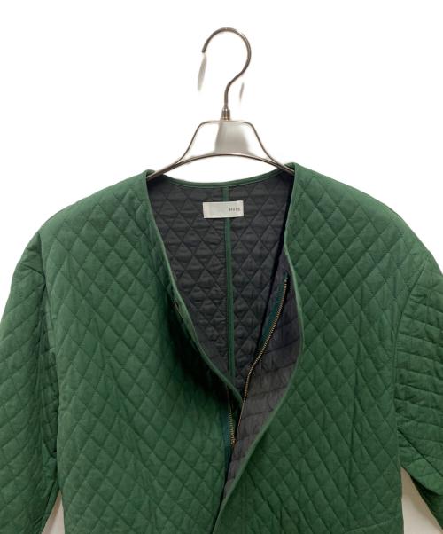 HUIS（ハウス）HUIS (ハウス) ダウンプルーフコットン sunstate中綿キルティングコート グリーン サイズ:Fの古着・服飾アイテム