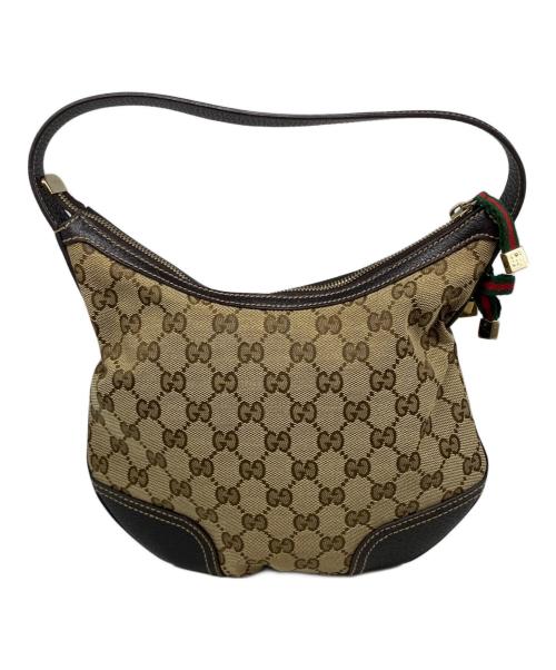 GUCCI（グッチ）GUCCI (グッチ) GGキャンバスプリンシーショルダーバッグ ベージュの古着・服飾アイテム