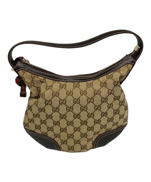 GUCCI（グッチ）GUCCI (グッチ) GGキャンバスプリンシーショルダーバッグ ベージュの古着・服飾アイテム