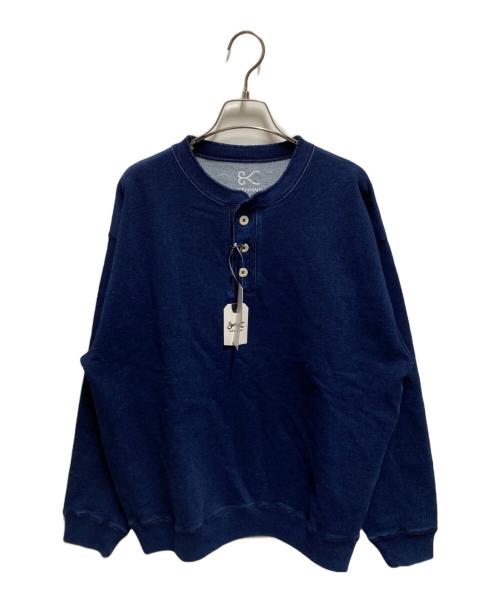Denham（デンハム）Denham (デンハム) INDIGO HENLEY SWEAT インディゴ サイズ:38 未使用品の古着・服飾アイテム