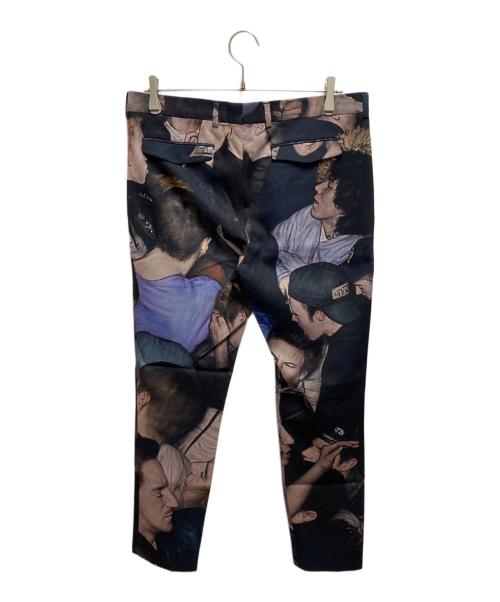 DIOR HOMME（ディオール オム）DIOR HOMME (ディオール オム) DAN WITZ (ダン・ウィッツ) 17AW 転写プリントパンツ ブラック サイズ:50の古着・服飾アイテム