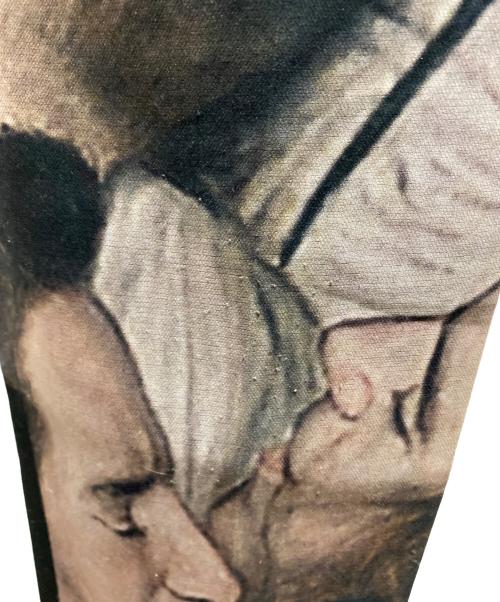 DIOR HOMME（ディオール オム）DIOR HOMME (ディオール オム) DAN WITZ (ダン・ウィッツ) 17AW 転写プリントパンツ ブラック サイズ:50の古着・服飾アイテム