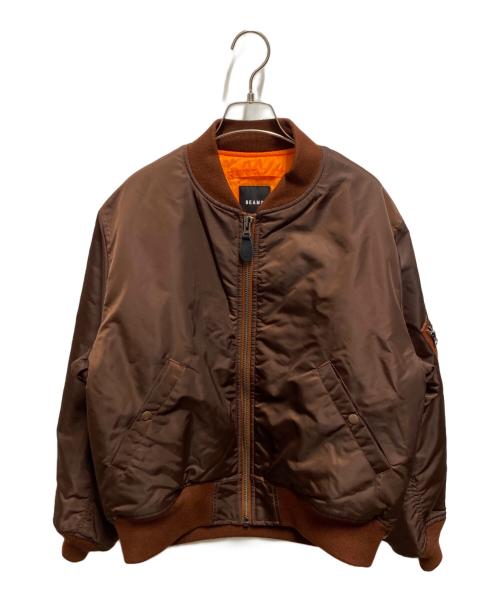 BEAMS（ビームス）BEAMS (ビームス) リラックスフィット THERMOLITE(R) MA-1 （撥水） ブラウン サイズ:Sの古着・服飾アイテム