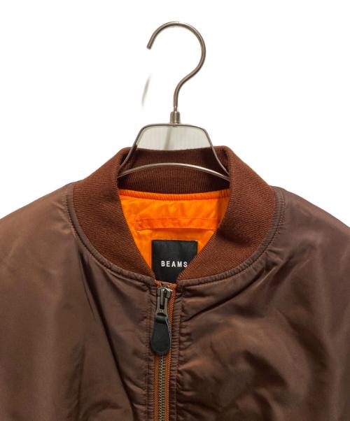 BEAMS（ビームス）BEAMS (ビームス) リラックスフィット THERMOLITE(R) MA-1 （撥水） ブラウン サイズ:Sの古着・服飾アイテム