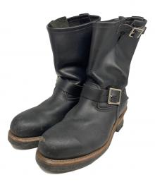 RED WING（レッドウィング）の古着「スチールトゥエンジニアブーツ」｜ブラック