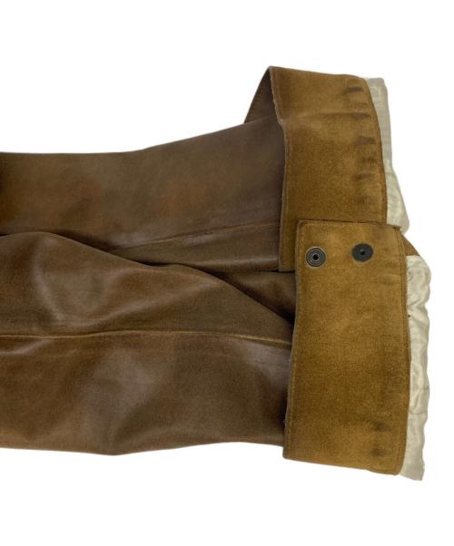 MIU MIU（ミュウミュウ）MIU MIU (ミュウミュウ) レザージャケット ブラウン サイズ:38の古着・服飾アイテム