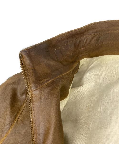 MIU MIU（ミュウミュウ）MIU MIU (ミュウミュウ) レザージャケット ブラウン サイズ:38の古着・服飾アイテム