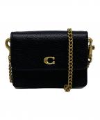 COACHコーチ）の古着「HALF FLAP CARD CASE」｜ブラック