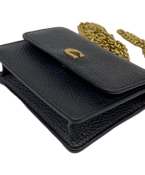 COACH（コーチ）COACH (コーチ) HALF FLAP CARD CASE ブラックの古着・服飾アイテム