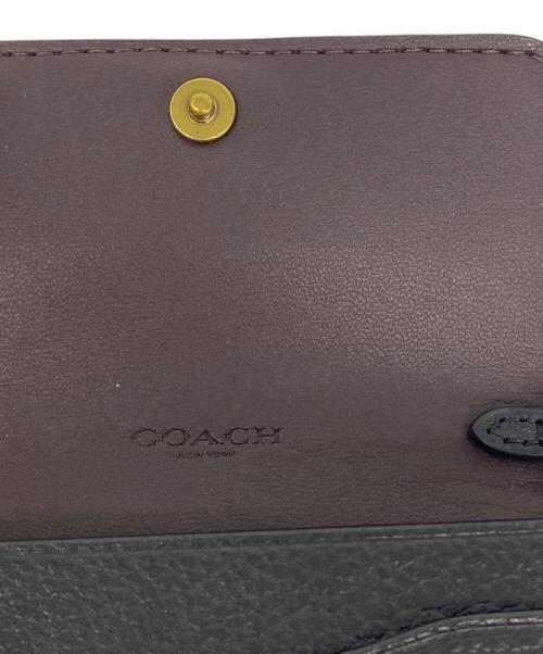 COACH（コーチ）COACH (コーチ) HALF FLAP CARD CASE ブラックの古着・服飾アイテム