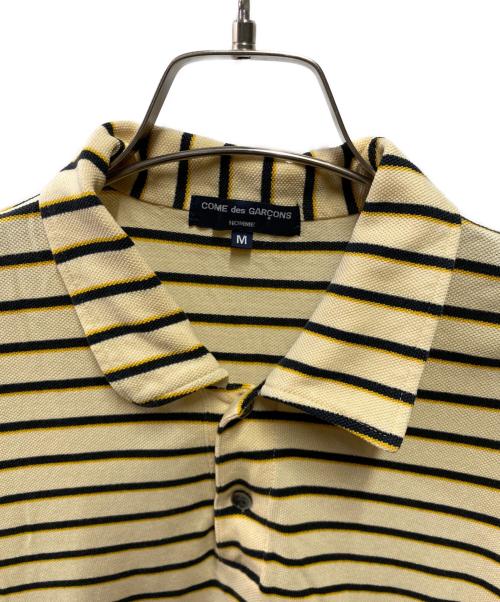 COMME des GARCONS HOMME（コムデギャルソン オム）COMME des GARCONS HOMME (コムデギャルソン オム) ボーダーポロシャツ イエロー サイズ:Mの古着・服飾アイテム