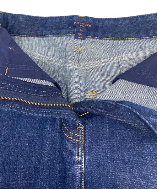 LOUIS VUITTON（ルイ ヴィトン）LOUIS VUITTON (ルイ ヴィトン) モノグラムパッチデニムスカート インディゴ サイズ:36の古着・服飾アイテム