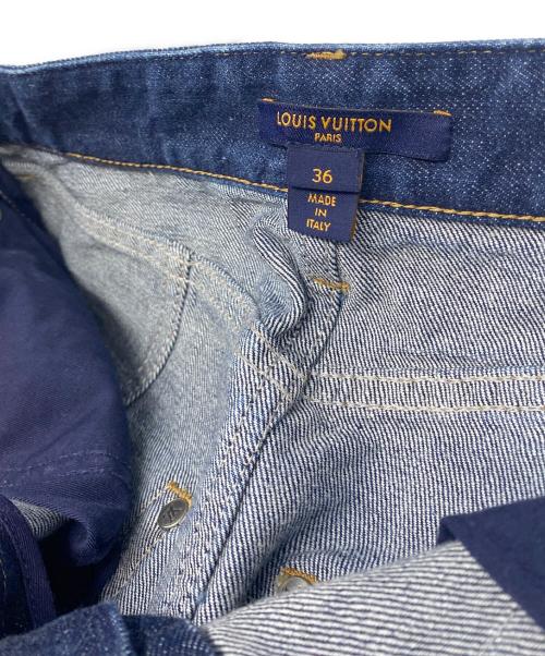 LOUIS VUITTON（ルイ ヴィトン）LOUIS VUITTON (ルイ ヴィトン) モノグラムパッチデニムスカート インディゴ サイズ:36の古着・服飾アイテム