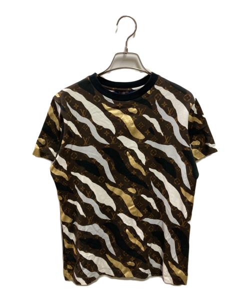 LOUIS VUITTON（ルイ ヴィトン）LOUIS VUITTON (ルイ ヴィトン) モノグラムプリントTシャツ RW201B XCN FITS12 ブラウン サイズ:Sの古着・服飾アイテム