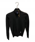 LOUIS VUITTONルイ ヴィトン）の古着「ショルダージップハイネックニット」｜ブラック