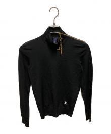 LOUIS VUITTON（ルイ ヴィトン）の古着「ショルダージップハイネックニット」｜ブラック