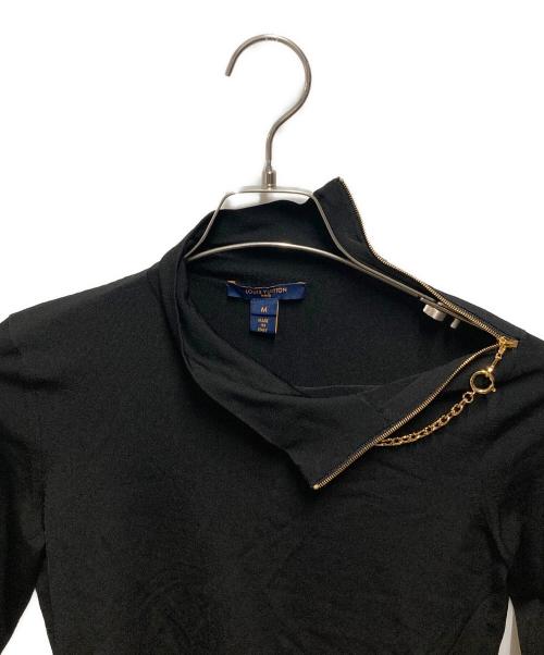 LOUIS VUITTON（ルイ ヴィトン）LOUIS VUITTON (ルイ ヴィトン) ショルダージップハイネックニット ブラック サイズ:Ｍの古着・服飾アイテム