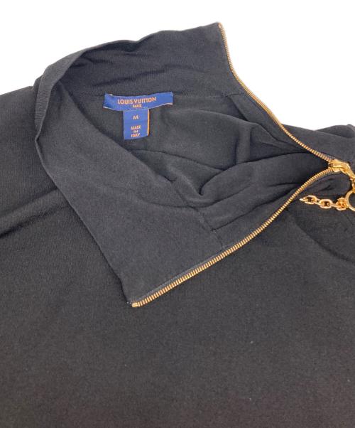 LOUIS VUITTON（ルイ ヴィトン）LOUIS VUITTON (ルイ ヴィトン) ショルダージップハイネックニット ブラック サイズ:Ｍの古着・服飾アイテム