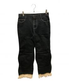 NEU IN（ニューイン）の古着「フリンジデニム」｜ブラック