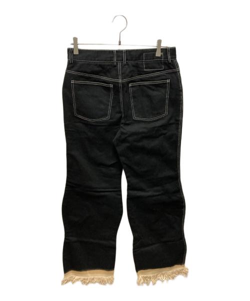 NEU IN（ニューイン）NEU IN (ニューイン) フリンジデニム ブラック サイズ:Ｍの古着・服飾アイテム