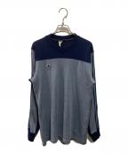 adidasアディダス）の古着「70sトレフォイルタグセーター」｜ネイビー