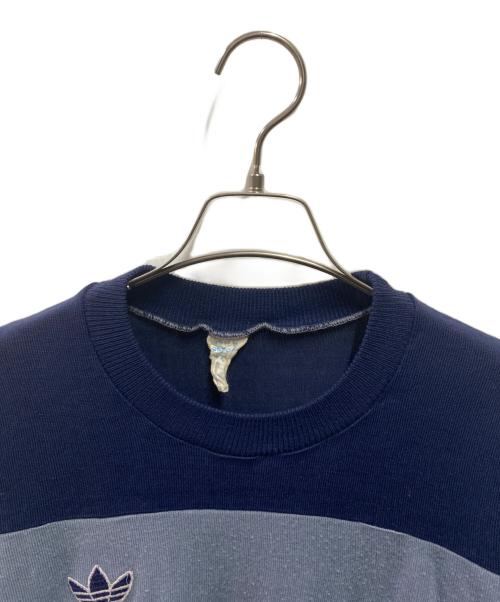 adidas（アディダス）adidas (アディダス) 70sトレフォイルタグセーター ネイビー サイズ:サイズ詳細参照の古着・服飾アイテム