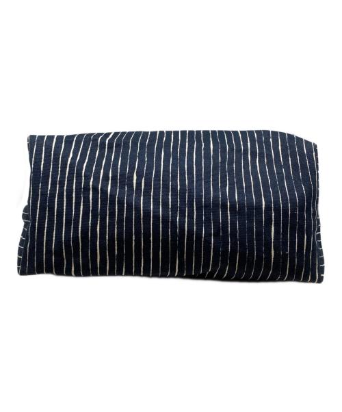 marimekko（マリメッコ）marimekko (マリメッコ) ストライプショルダーバッグ ネイビーの古着・服飾アイテム