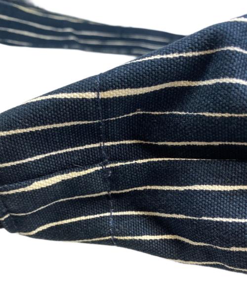 marimekko（マリメッコ）marimekko (マリメッコ) ストライプショルダーバッグ ネイビーの古着・服飾アイテム