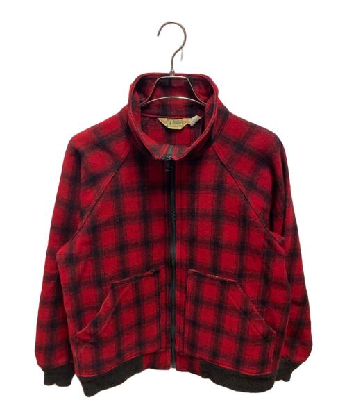 L.L.Bean（エルエルビーン）L.L.Bean (エルエルビーン) 80’ｓチェックウールブルゾン レッド サイズ:Mの古着・服飾アイテム