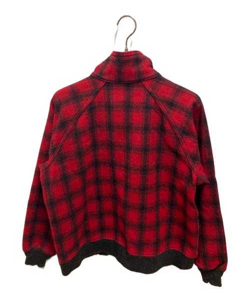 L.L.Bean（エルエルビーン）L.L.Bean (エルエルビーン) 80’ｓチェックウールブルゾン レッド サイズ:Mの古着・服飾アイテム