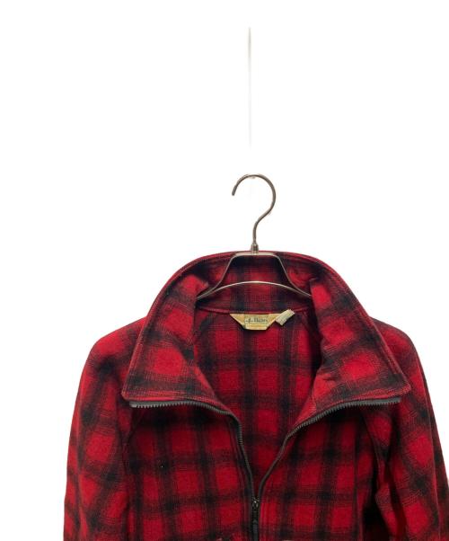 L.L.Bean（エルエルビーン）L.L.Bean (エルエルビーン) 80’ｓチェックウールブルゾン レッド サイズ:Mの古着・服飾アイテム