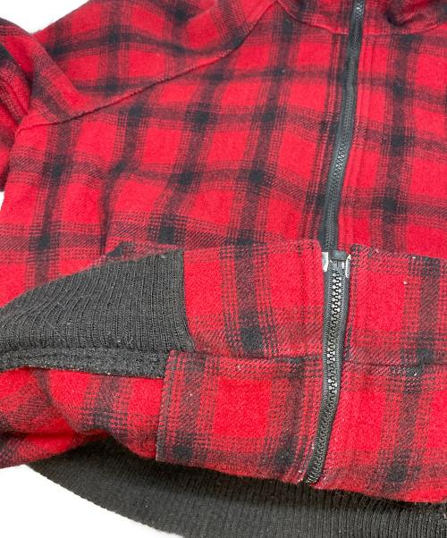 L.L.Bean（エルエルビーン）L.L.Bean (エルエルビーン) 80’ｓチェックウールブルゾン レッド サイズ:Mの古着・服飾アイテム