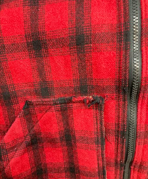 L.L.Bean（エルエルビーン）L.L.Bean (エルエルビーン) 80’ｓチェックウールブルゾン レッド サイズ:Mの古着・服飾アイテム