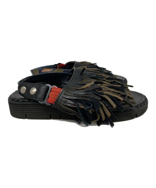 JUCO.（ジュコ）JUCO. (ジュコ) くせっ毛サンダル ブラック サイズ:Ｍの古着・服飾アイテム