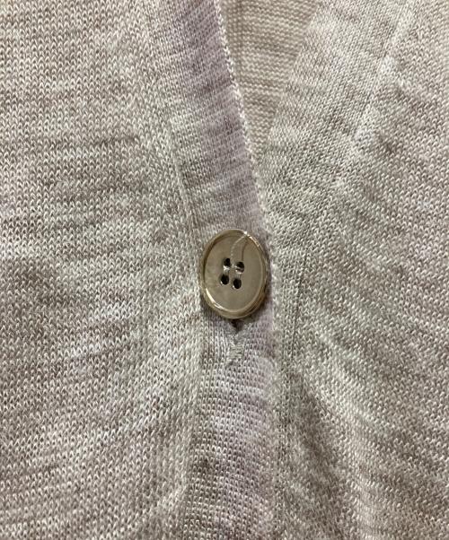 MM6 Maison Margiela（エムエムシックスメゾンマルジェラ）MM6 Maison Margiela (エムエムシックスメゾンマルジェラ) バイカラーロングカーディガン ベージュ×ピンク サイズ:1の古着・服飾アイテム