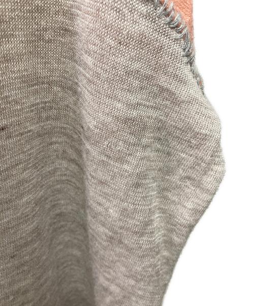 MM6 Maison Margiela（エムエムシックスメゾンマルジェラ）MM6 Maison Margiela (エムエムシックスメゾンマルジェラ) バイカラーロングカーディガン ベージュ×ピンク サイズ:1の古着・服飾アイテム