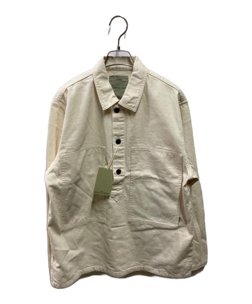 AVIREX（アヴィレックス）AVIREX (アヴィレックス) HANDROOM (ハンドルーム) NEP DENIM PULLOVER SHIRT ベージュ サイズ:L 未使用品の古着・服飾アイテム