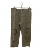 RRLダブルアールエル）の古着「25AW ディストレスト ヘリンボーンツイルフィールドパンツ」｜グレー