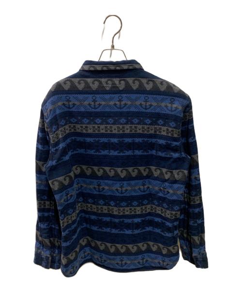 RRL（ダブルアールエル）RRL (ダブルアールエル) 25AW  ダブルフェイスド ジャカード ワークシャツ ネイビー サイズ:Ｍの古着・服飾アイテム