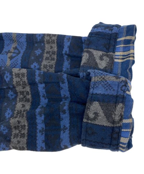 RRL（ダブルアールエル）RRL (ダブルアールエル) 25AW  ダブルフェイスド ジャカード ワークシャツ ネイビー サイズ:Ｍの古着・服飾アイテム