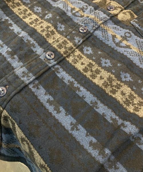 RRL（ダブルアールエル）RRL (ダブルアールエル) 25AW  ダブルフェイスド ジャカード ワークシャツ ネイビー サイズ:Ｍの古着・服飾アイテム
