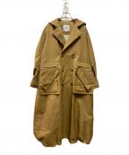 UN3D.アンスリード）の古着「LAYERED POCKET TRENCH CT」｜ブラウン