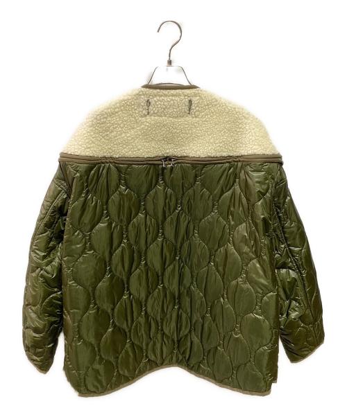 FACETASM（ファセッタズム）FACETASM (ファセッタズム) ZIPPER SHERPA QUILTED LINER JACKET アイボリー×カーキ サイズ:4の古着・服飾アイテム
