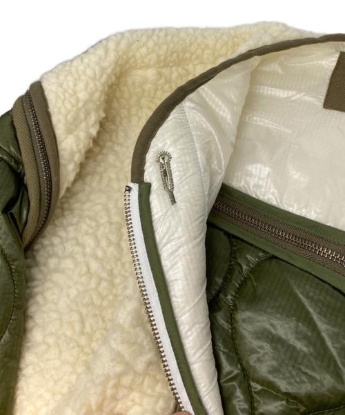 FACETASM（ファセッタズム）FACETASM (ファセッタズム) ZIPPER SHERPA QUILTED LINER JACKET アイボリー×カーキ サイズ:4の古着・服飾アイテム