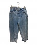 Andequalアンドコール）の古着「back slit curve denim pants」｜インディゴ
