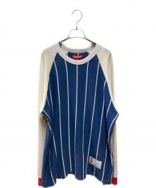 SUPREME（シュプリーム）の古着「Stripe Raglan L/S Top」｜ネイビー