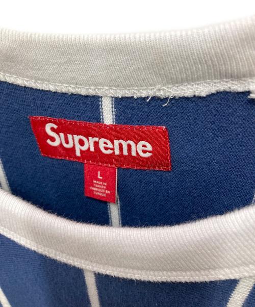 SUPREME（シュプリーム）SUPREME (シュプリーム) Stripe Raglan L/S Top ネイビー サイズ:Lの古着・服飾アイテム
