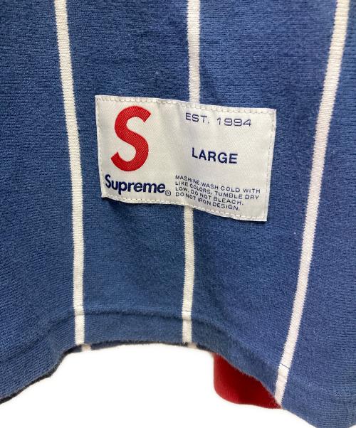 SUPREME（シュプリーム）SUPREME (シュプリーム) Stripe Raglan L/S Top ネイビー サイズ:Lの古着・服飾アイテム